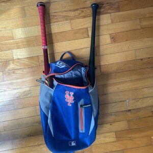 Louisville Slugger/ MLB Baseball Backpack, New York Mets, Blue and Orange #MLB